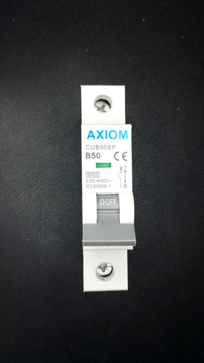 C50 AXIOM CUB50SP 50A Single Pole Circuit Breaker