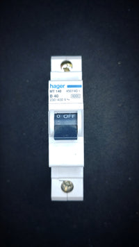 B40 Hager MT 140 40A Circuit Breaker (1 Pole, 6000A)