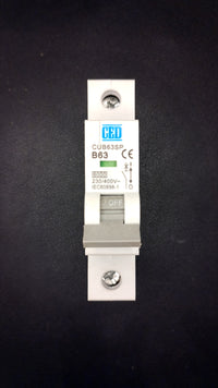 C63 CED CUB63SP 63 Amp Single Pole MCB