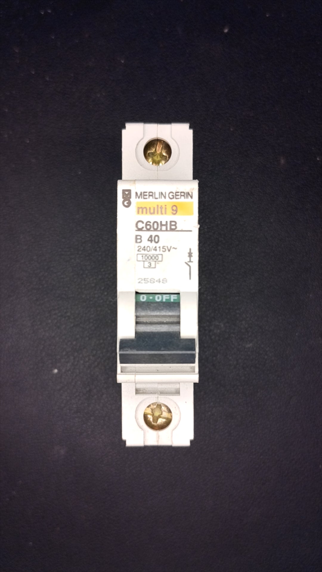 C40 Merlin Gerin C60HB 25848 40A MCB 1 Pole