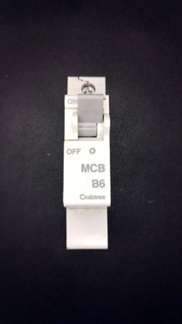 B6 Crabtree 6A SB6000 Circuit Breaker (Single Pole)