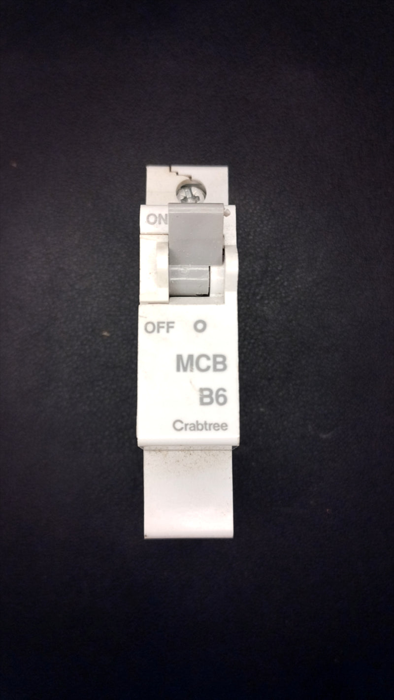 B6 Crabtree 6A SB6000 Circuit Breaker (Single Pole)