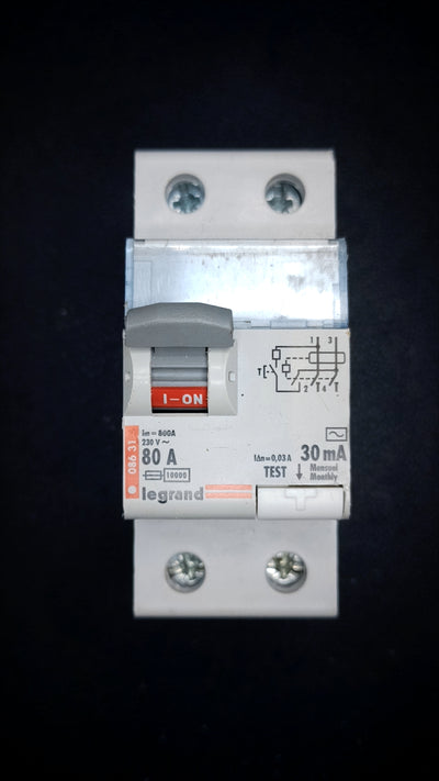 B80 Legrand 086 31 80A 2-Pole Circuit Breaker