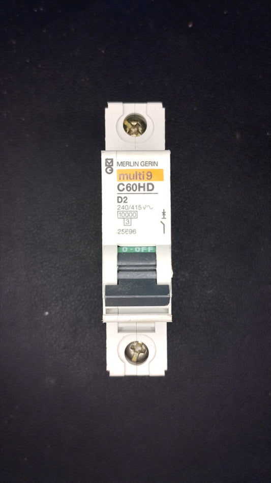 C2 Merlin Gerin C60HD 25696 2A MCB 1 Pole