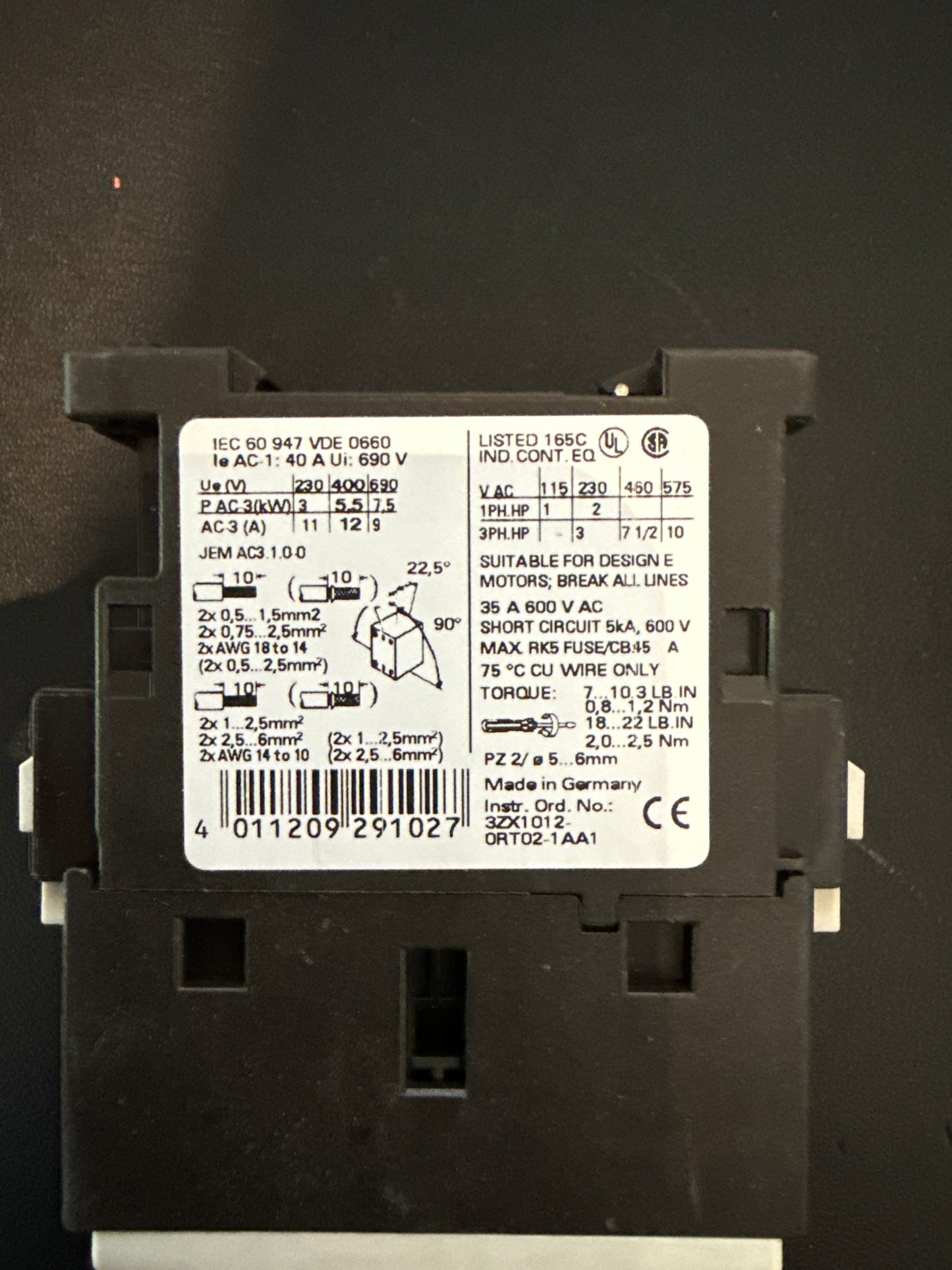 Siemens 3RT1024-1AP00 Contactor (NEW Original Packaging)