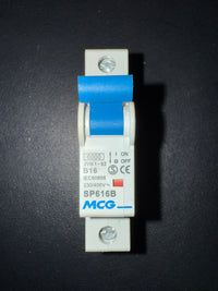 B16 MCG - B16 16A SP616B (Single Pole, 6000A)
