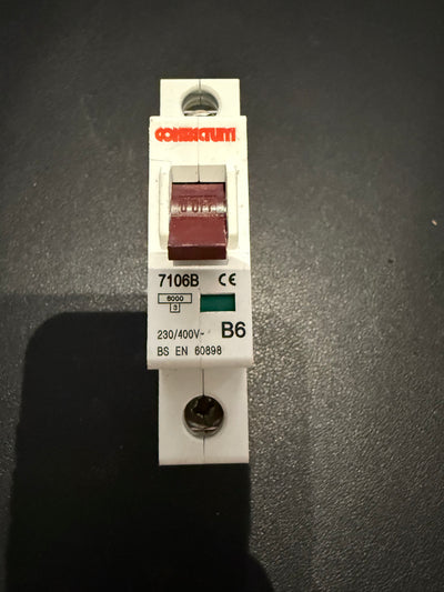 B6 Contactum MCB 6A 7106B (Single Pole, 6000A)