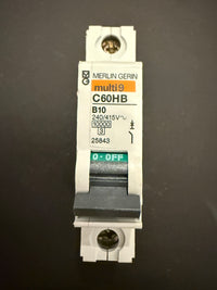 B10 Merlin Green 10A C60HB 25843 MULTI9 Circuit Breaker