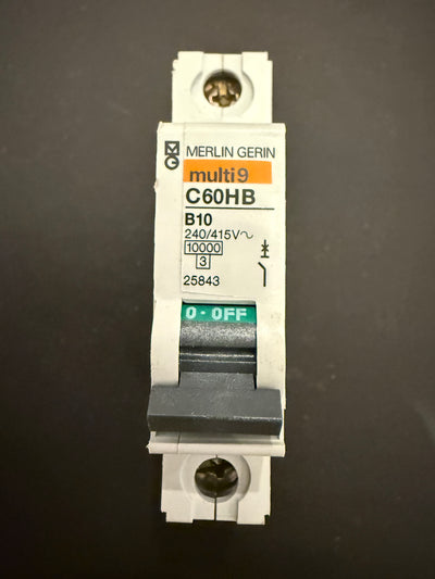 B10 Merlin Green 10A C60HB 25843 MULTI9 Circuit Breaker