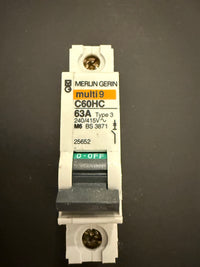 C63 Merlin Green 63A C60HC 25652 MULTI9 (1-Pole)