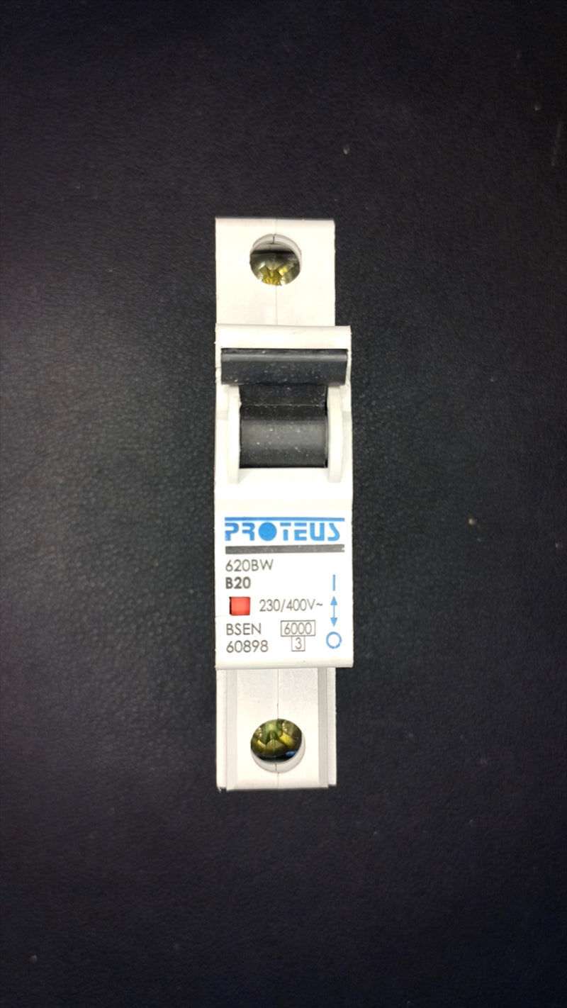 B20 Proteus 620BW 20A Circuit Breaker (Single Pole)