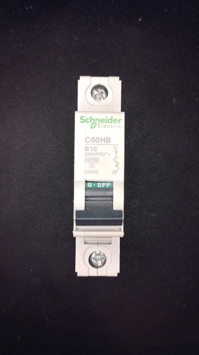 C10 Schneider C60HB 25843 10A MCB 1 Pole
