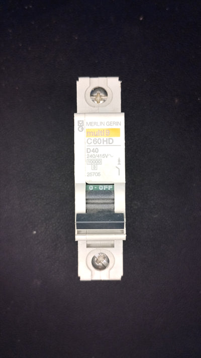 C40 Merlin Gerin multi9 C60HD 25705 40A MCB 1 Pole