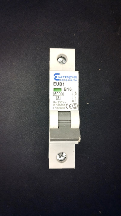 B16 Europa EUB1 16A Circuit Breaker