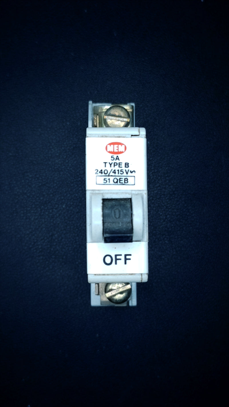 B5 MEM 51 QEB 5A Circuit Breaker (Single Pole)