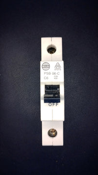 C6 Wylex PSB 06-C 6A Circuit Breaker (Single Pole)