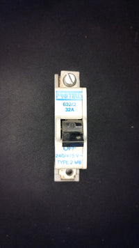 B32 Proteus 632/2 32A Circuit Breaker
