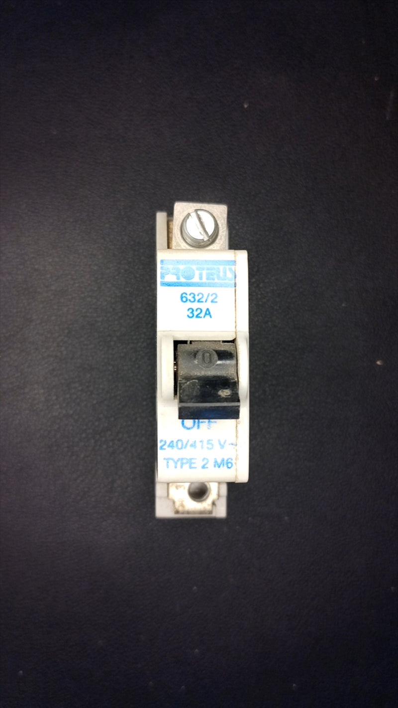 B32 Proteus 632/2 32A Circuit Breaker