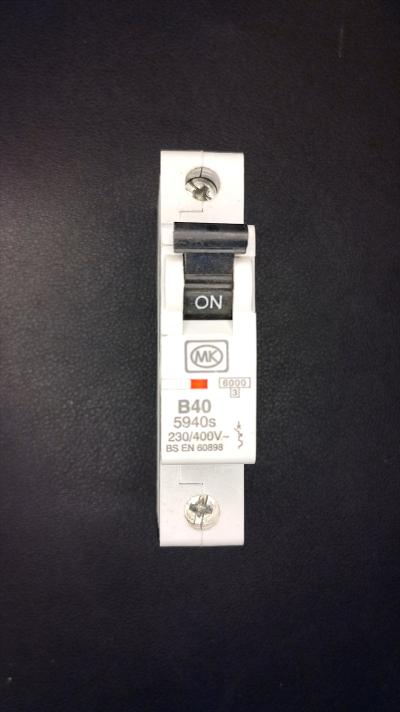 B40 MK 5940s MCB (40A, 1 Pole, 6000A)