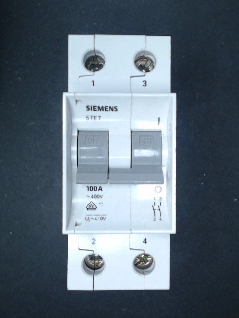 Siemens  100A MCB DOUBLE POLE ISOLATOR