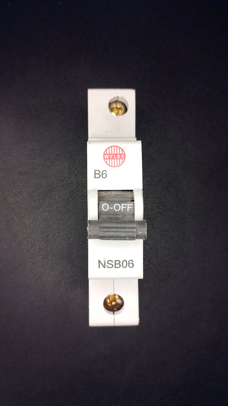 B6 Wylex NSB06 6A Series 3 (Offset Top Terminal) Circuit Breaker
