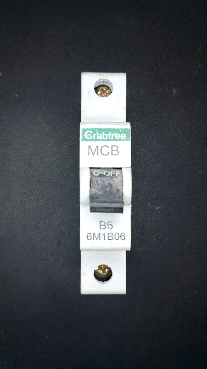 B6 Crabtree 6M1B06 6A MCB (6kA, 1 Pole)